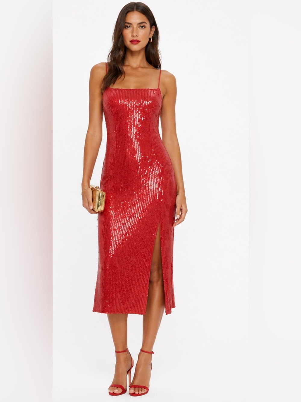 Bardot Beckett Sequin Dress in Red